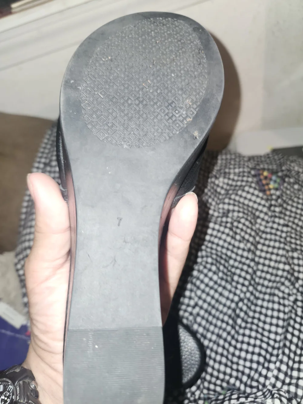 Tory burch lowell pebble blaxk wedge sandals clean uppers